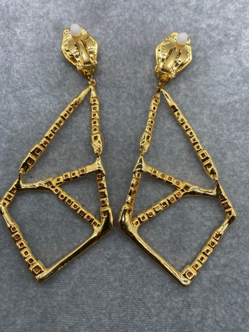 Alexis Bittar Irregular Pav�� Clip-On Earrings - Picture 2 of 5